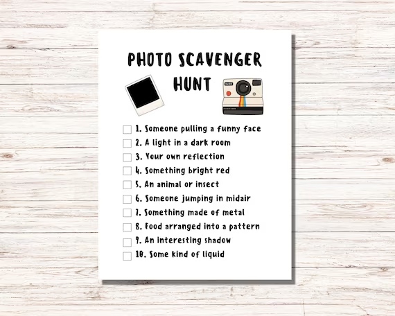 Photo scavenger hunt