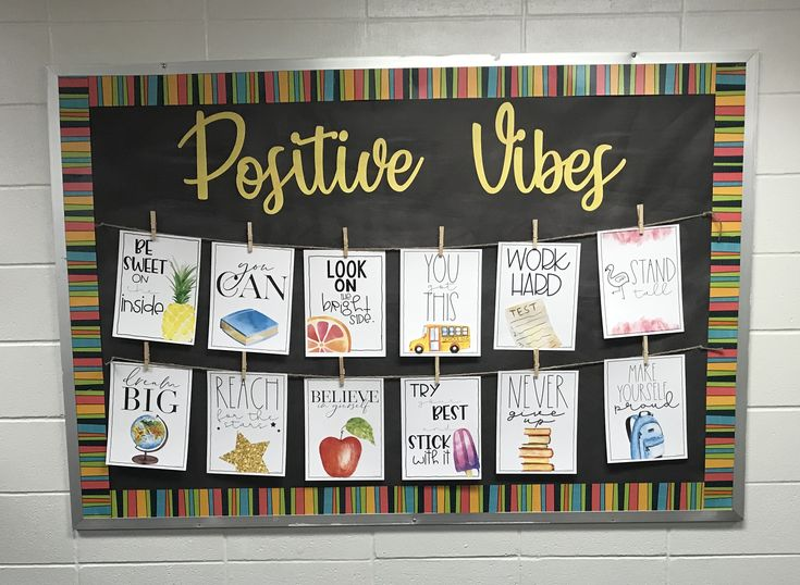 Positive Vibes bulletin board