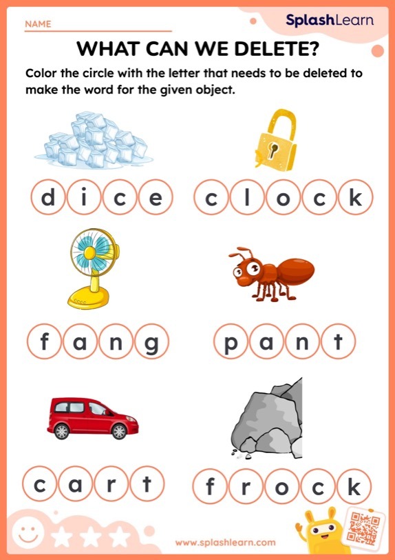 Sound deletion worksheet