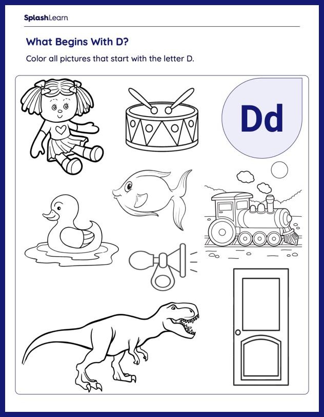 Letter D Worksheet