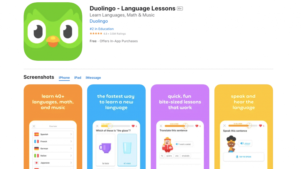 Duo Lingo Kids App