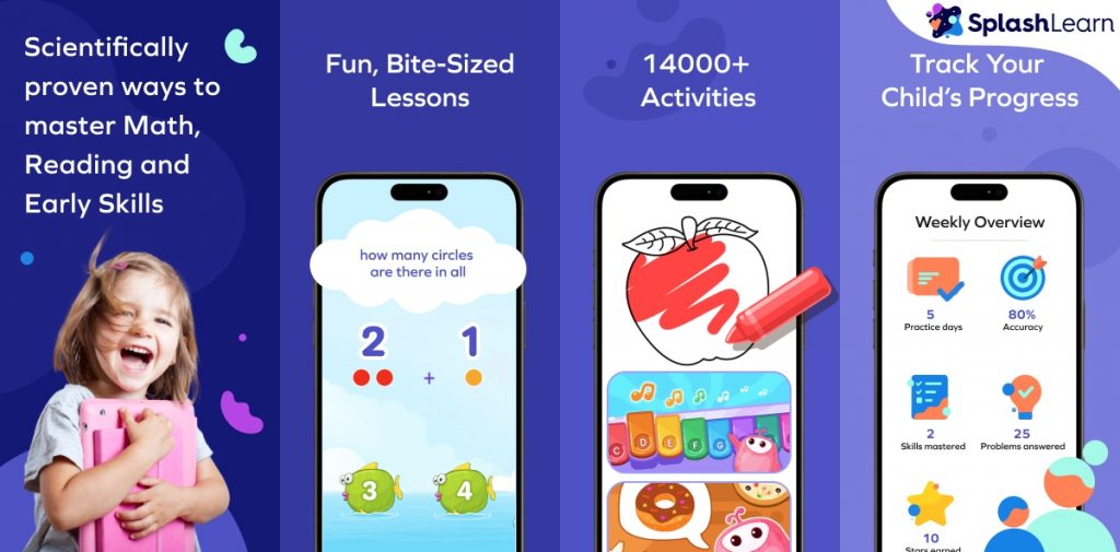 Splashlearn features for toddlers