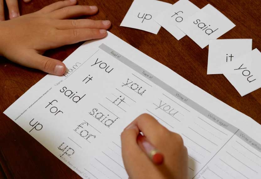 Teaching Sight Words to Kids