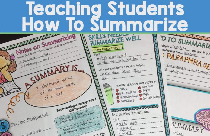 Teaching Students how to Summarize