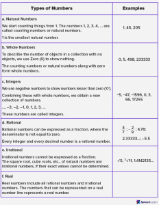 What Are Numbers in Math? Definition, Types, Examples, FAQs