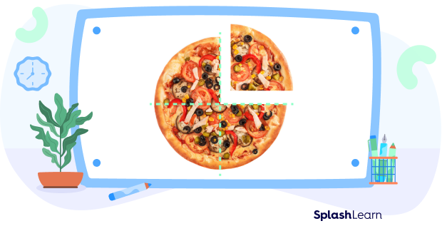 A pizza slice as a unit fraction