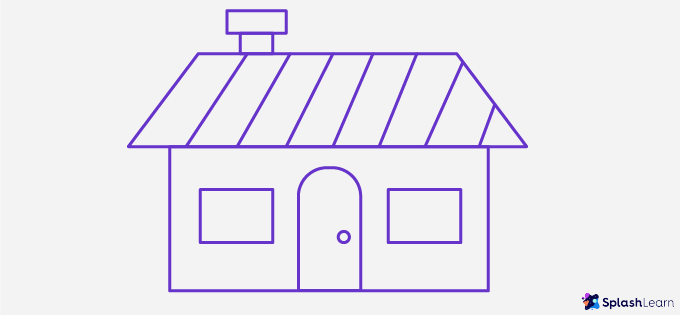A drawing of a house